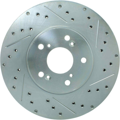 StopTech Select Sport Drilled And Slotted Brake Rotor; Front Left