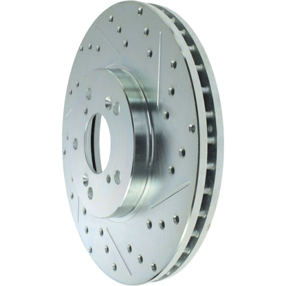 StopTech Select Sport Drilled And Slotted Brake Rotor; Front Left
