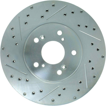 StopTech Select Sport Drilled And Slotted Brake Rotor; Front Right