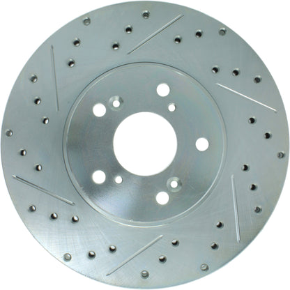StopTech Select Sport Drilled And Slotted Brake Rotor; Front Right