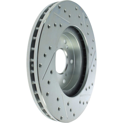StopTech Select Sport Drilled And Slotted Brake Rotor; Front Right