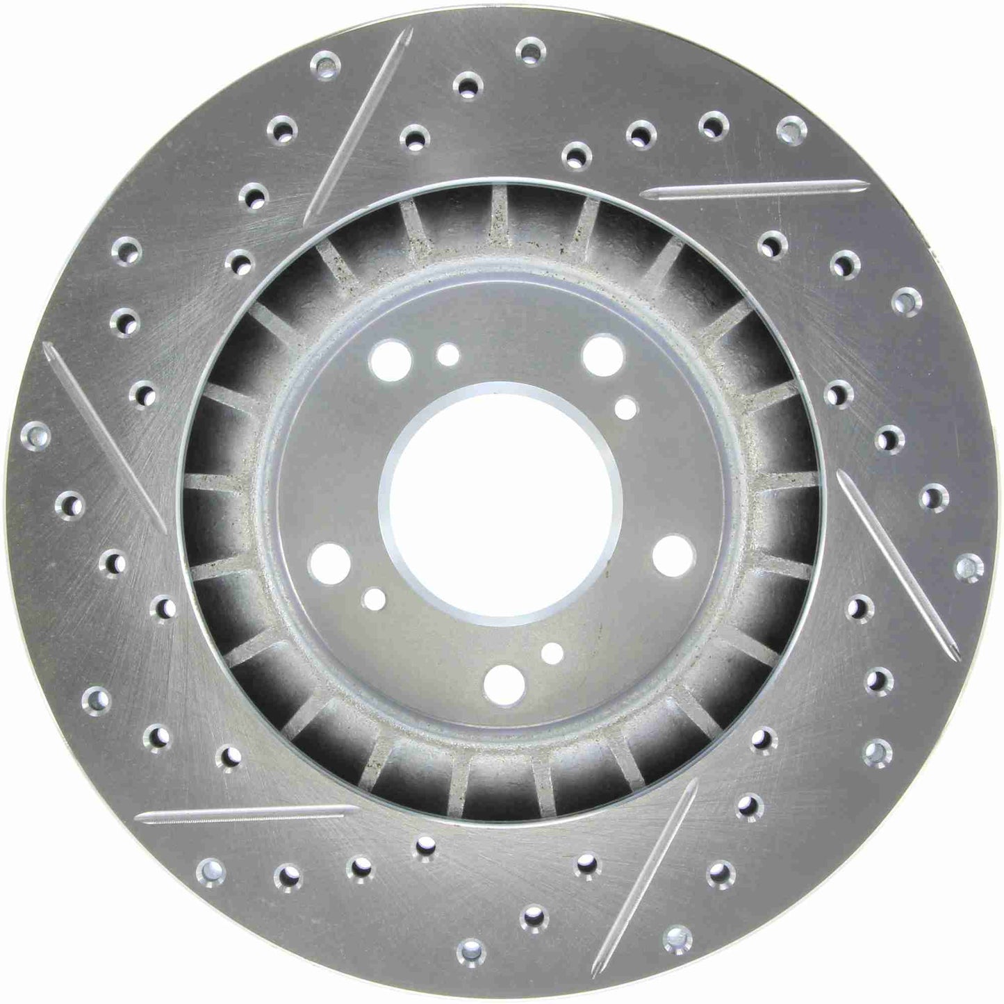 StopTech Select Sport Drilled And Slotted Brake Rotor; Front Left