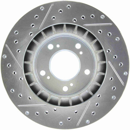 StopTech Select Sport Drilled And Slotted Brake Rotor; Front Left