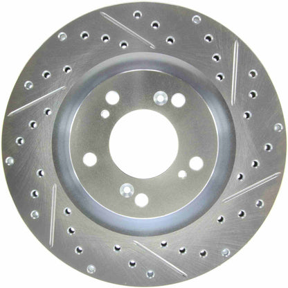 StopTech Select Sport Drilled And Slotted Brake Rotor; Front Left