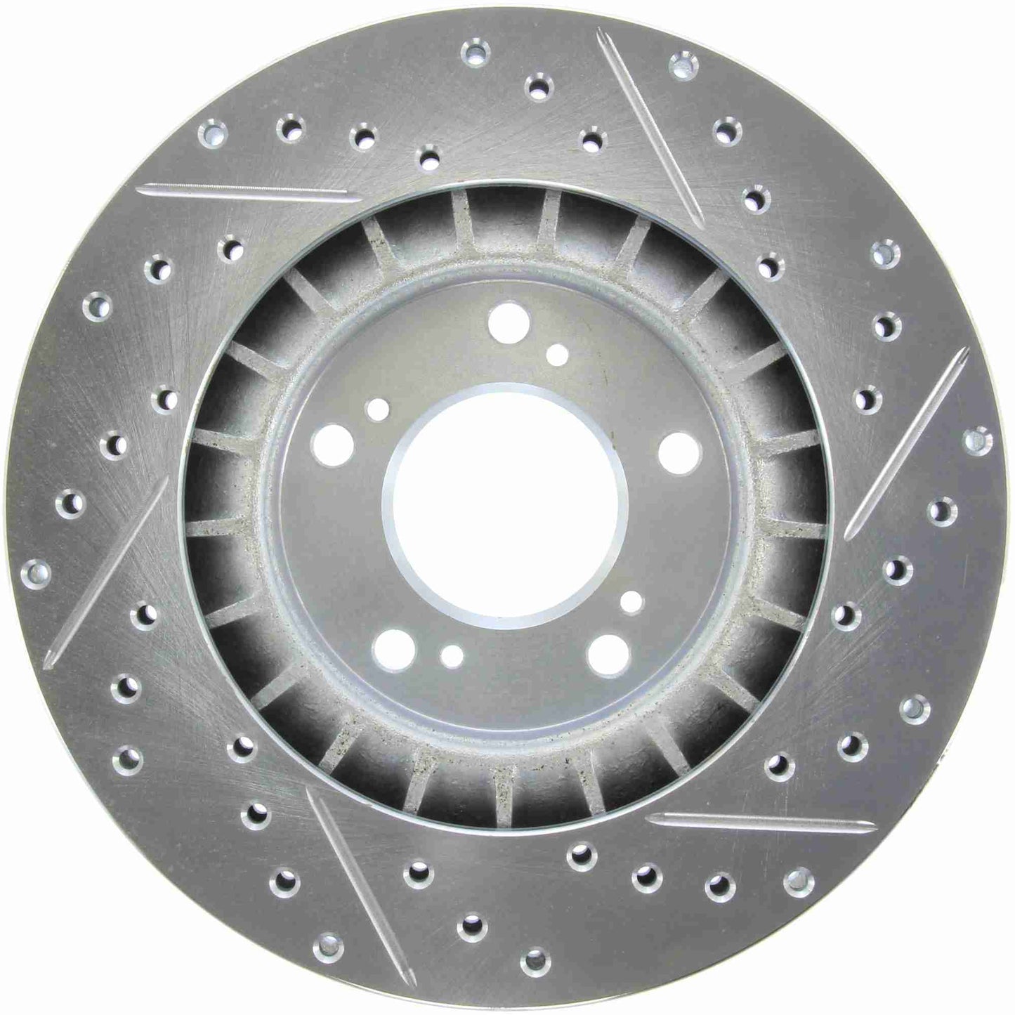 StopTech Select Sport Drilled And Slotted Brake Rotor; Front Right