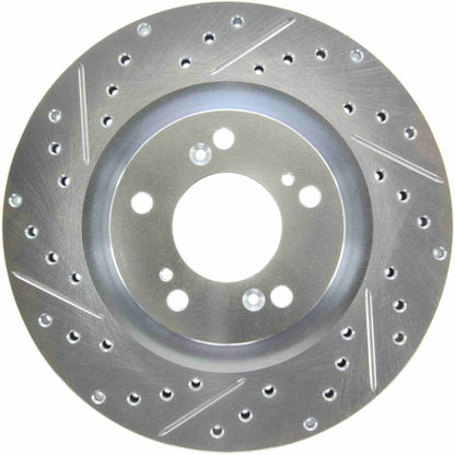 StopTech Select Sport Drilled And Slotted Brake Rotor; Front Right