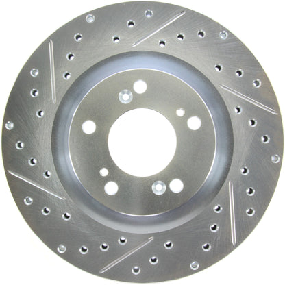 StopTech Select Sport Drilled And Slotted Brake Rotor; Front Right