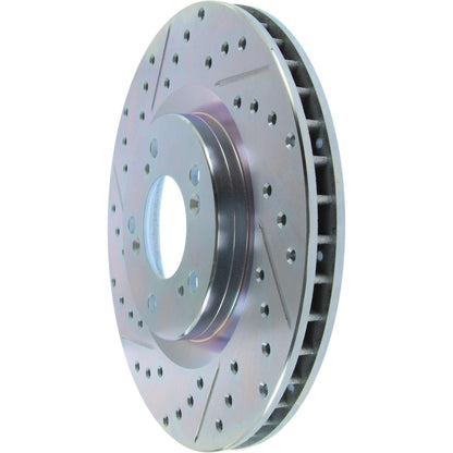 StopTech Select Sport Drilled And Slotted Brake Rotor; Front Right