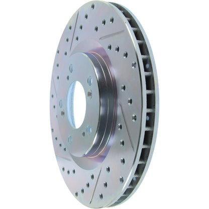 StopTech Select Sport Drilled And Slotted Brake Rotor; Front Right