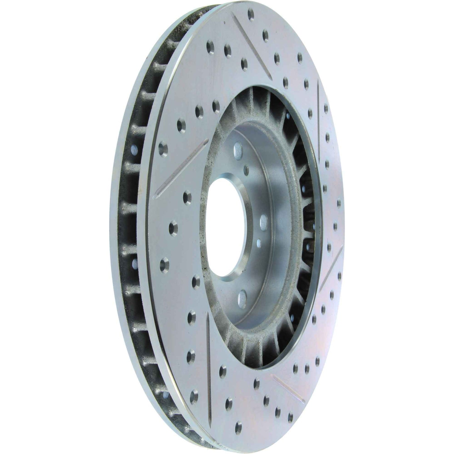 StopTech Select Sport Drilled And Slotted Brake Rotor; Front Right