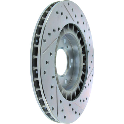 StopTech Select Sport Drilled And Slotted Brake Rotor; Front Right