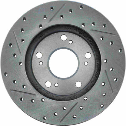 StopTech Select Sport Drilled And Slotted Brake Rotor; Front Left