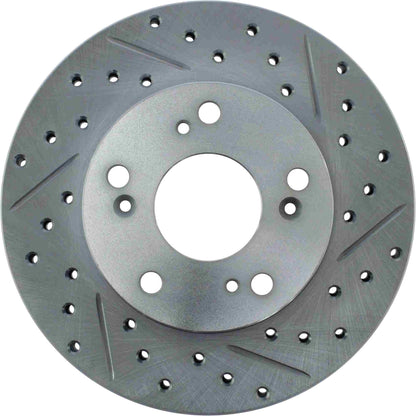 StopTech Select Sport Drilled And Slotted Brake Rotor; Front Left