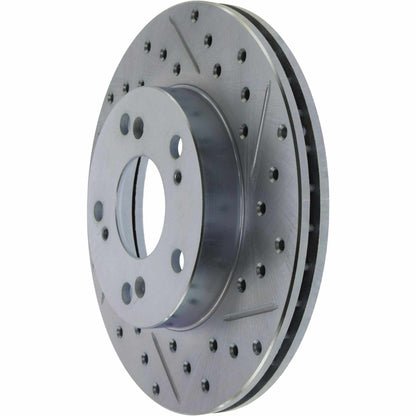 StopTech Select Sport Drilled And Slotted Brake Rotor; Front Left