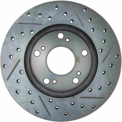 StopTech Select Sport Drilled And Slotted Brake Rotor; Front Right