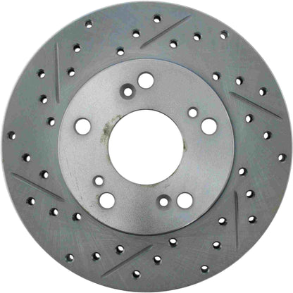 StopTech Select Sport Drilled And Slotted Brake Rotor; Front Right