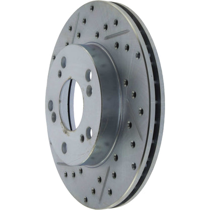 StopTech Select Sport Drilled And Slotted Brake Rotor; Front Right