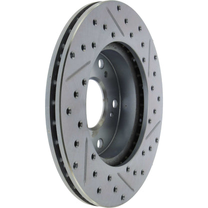 StopTech Select Sport Drilled And Slotted Brake Rotor; Front Right