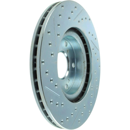 StopTech Select Sport Drilled And Slotted Brake Rotor; Front Left
