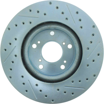 StopTech Select Sport Drilled And Slotted Brake Rotor; Front Right