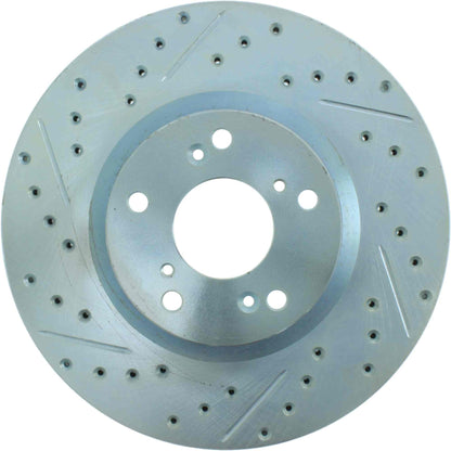 StopTech Select Sport Drilled And Slotted Brake Rotor; Front Right