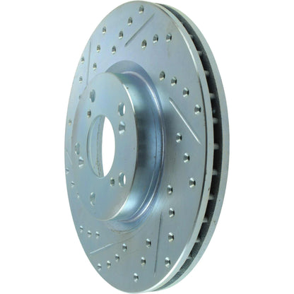 StopTech Select Sport Drilled And Slotted Brake Rotor; Front Right
