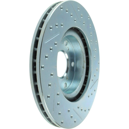 StopTech Select Sport Drilled And Slotted Brake Rotor; Front Right
