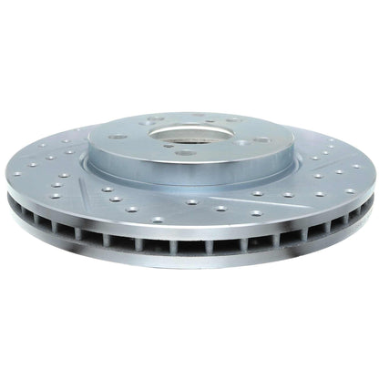 StopTech Select Sport Drilled And Slotted Brake Rotor; Front Left