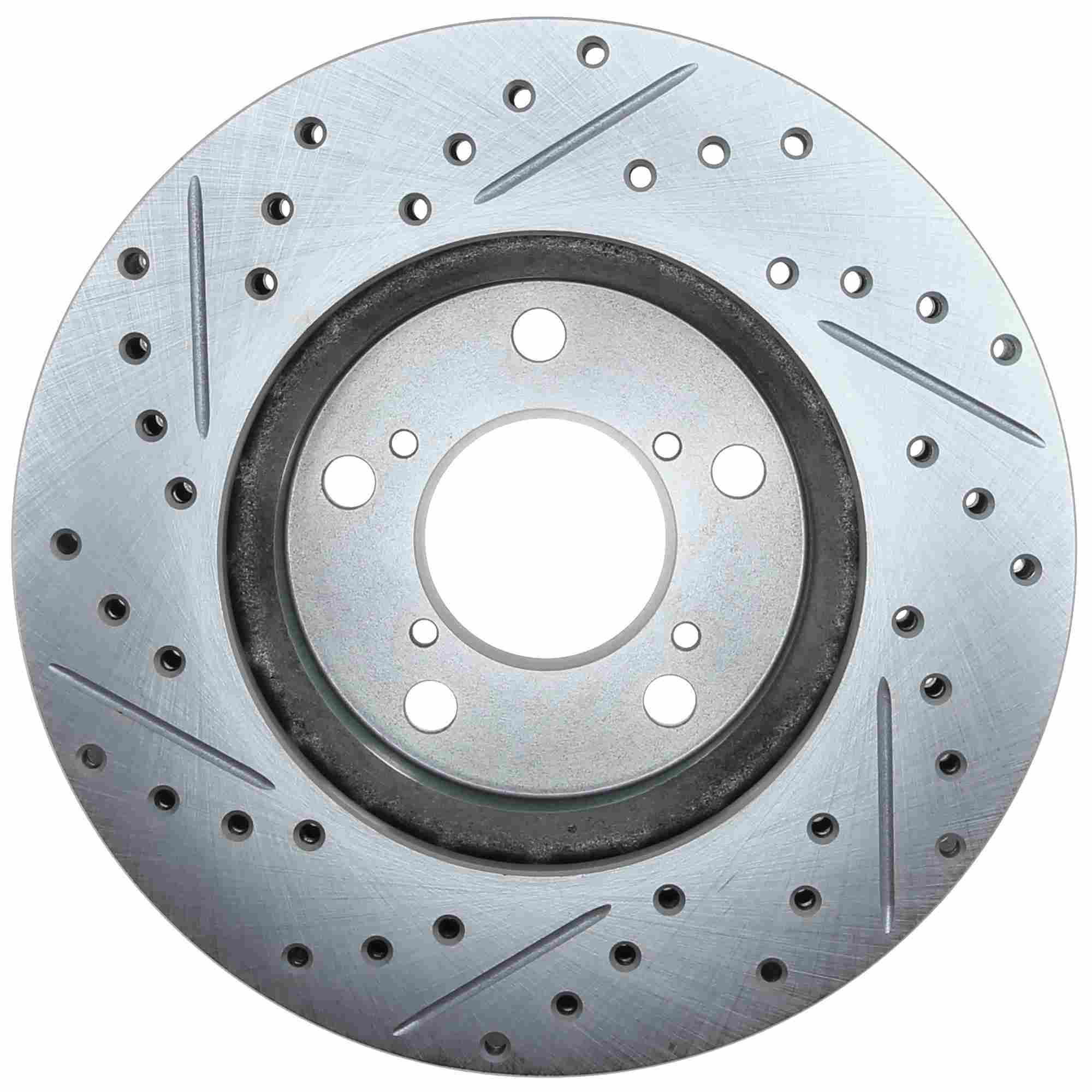StopTech Select Sport Drilled And Slotted Brake Rotor; Front Left