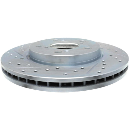StopTech Select Sport Drilled And Slotted Brake Rotor; Front Right
