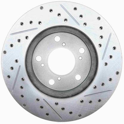 StopTech Select Sport Drilled And Slotted Brake Rotor; Front Right