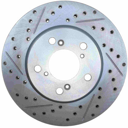 StopTech Select Sport Drilled And Slotted Brake Rotor; Front Right