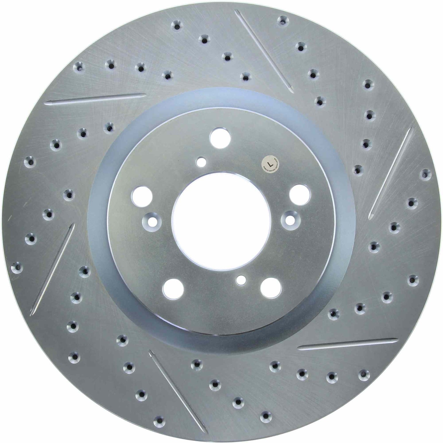 StopTech Select Sport Drilled And Slotted Brake Rotor; Front Left