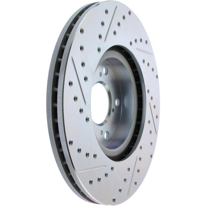 StopTech Select Sport Drilled And Slotted Brake Rotor; Front Left
