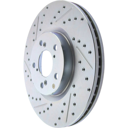 StopTech Select Sport Drilled And Slotted Brake Rotor; Front Right