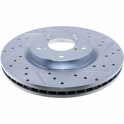 StopTech Select Sport Drilled And Slotted Brake Rotor; Front Left