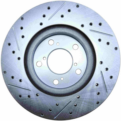 StopTech Select Sport Drilled And Slotted Brake Rotor; Front Left