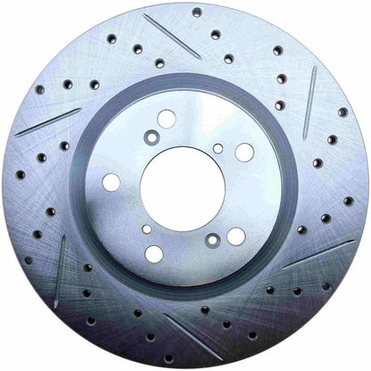 StopTech Select Sport Drilled And Slotted Brake Rotor; Front Left