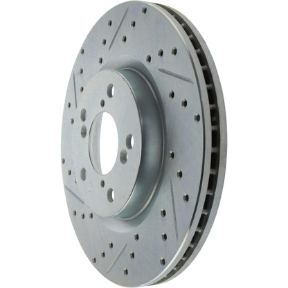 StopTech Select Sport Drilled And Slotted Brake Rotor; Front Right