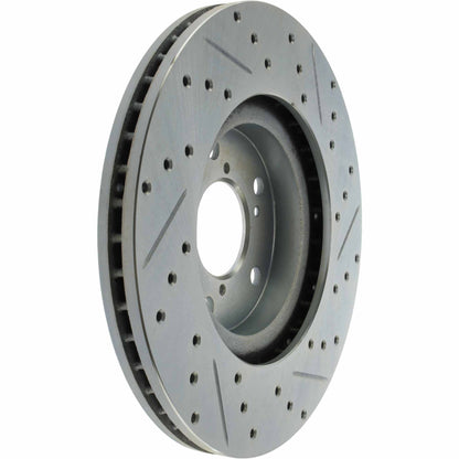 StopTech Select Sport Drilled And Slotted Brake Rotor; Front Right