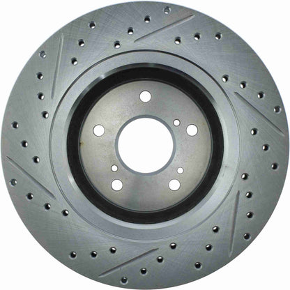 StopTech Select Sport Drilled And Slotted Brake Rotor; Front Left