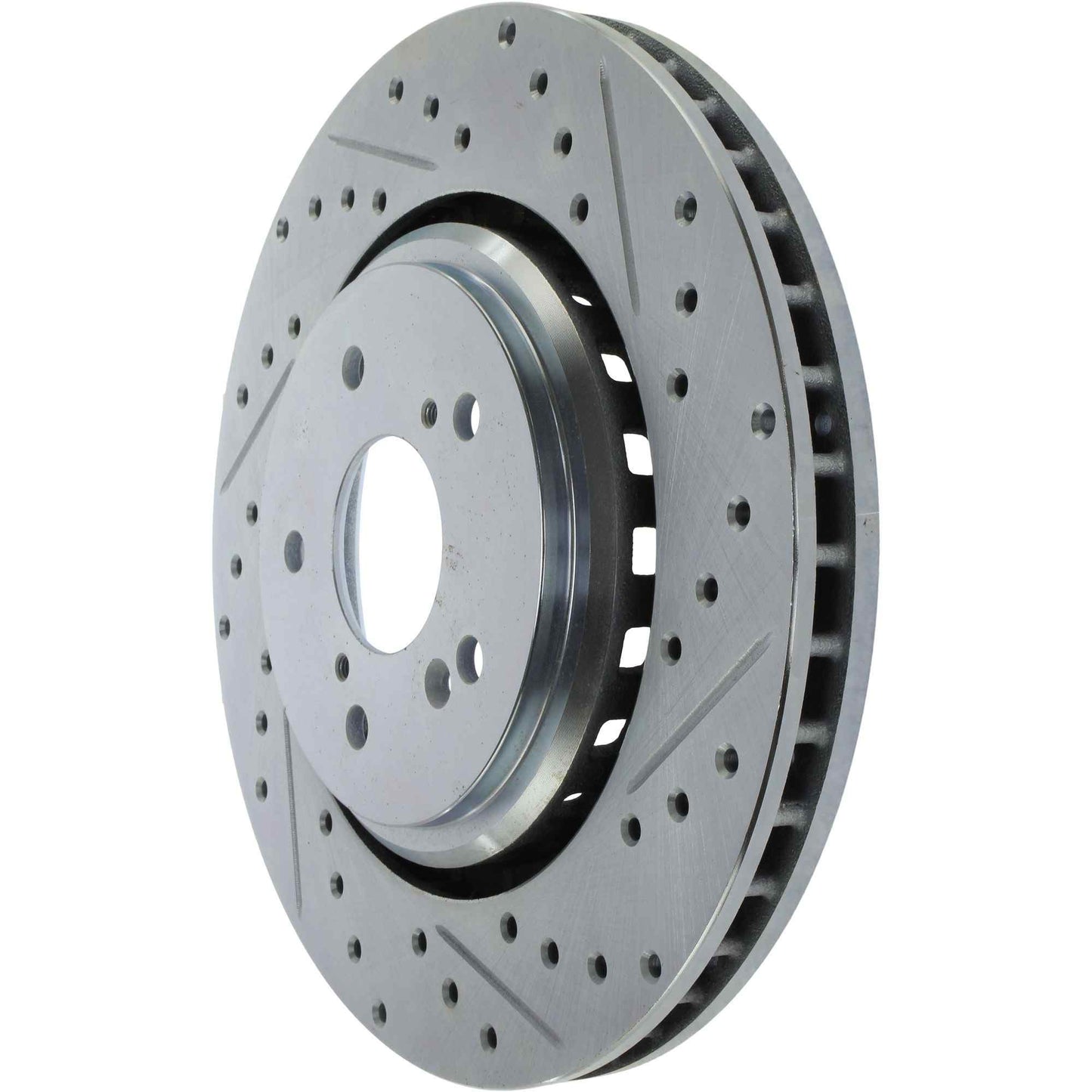 StopTech Select Sport Drilled And Slotted Brake Rotor; Front Left