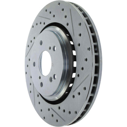StopTech Select Sport Drilled And Slotted Brake Rotor; Front Left