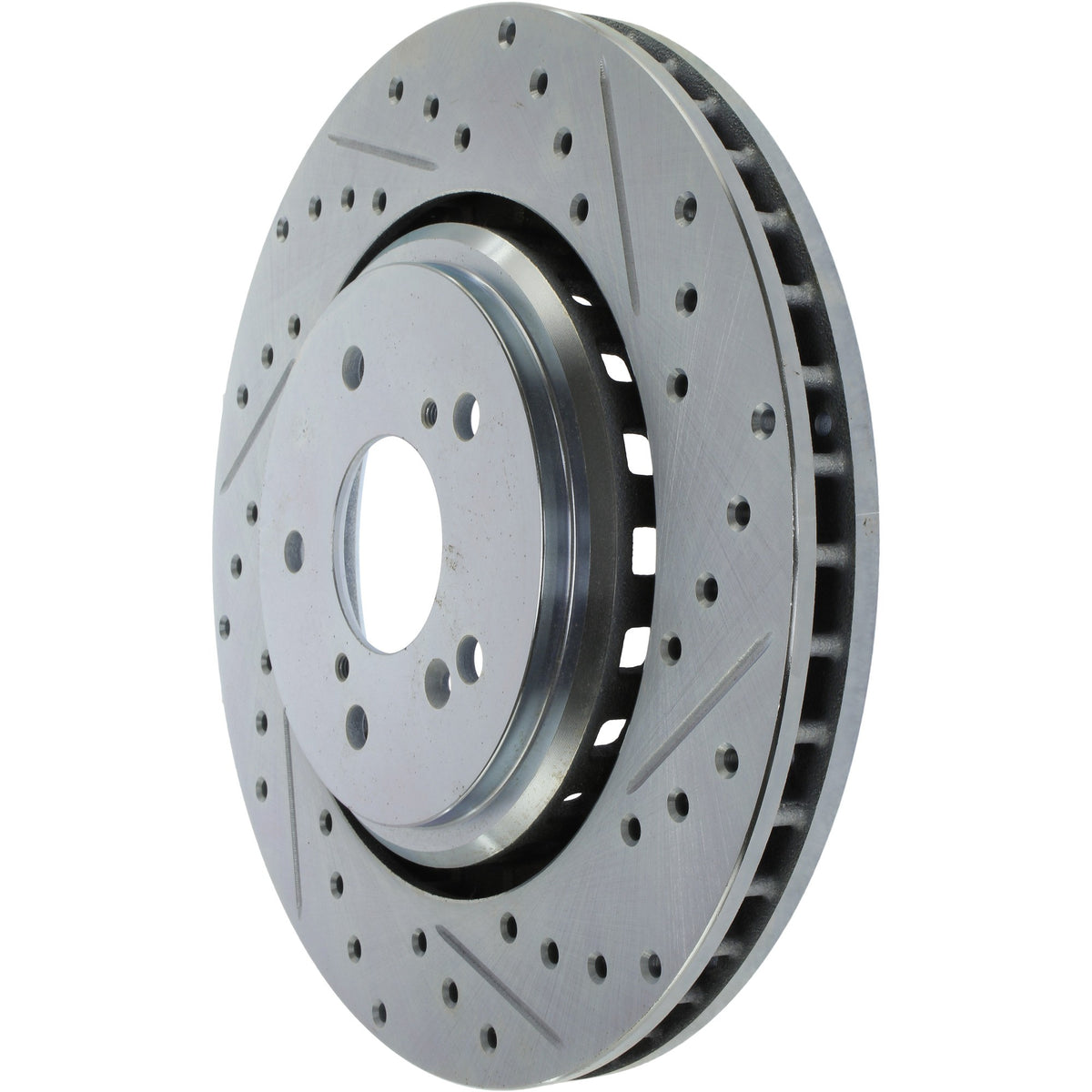StopTech Select Sport Drilled And Slotted Brake Rotor; Front Left