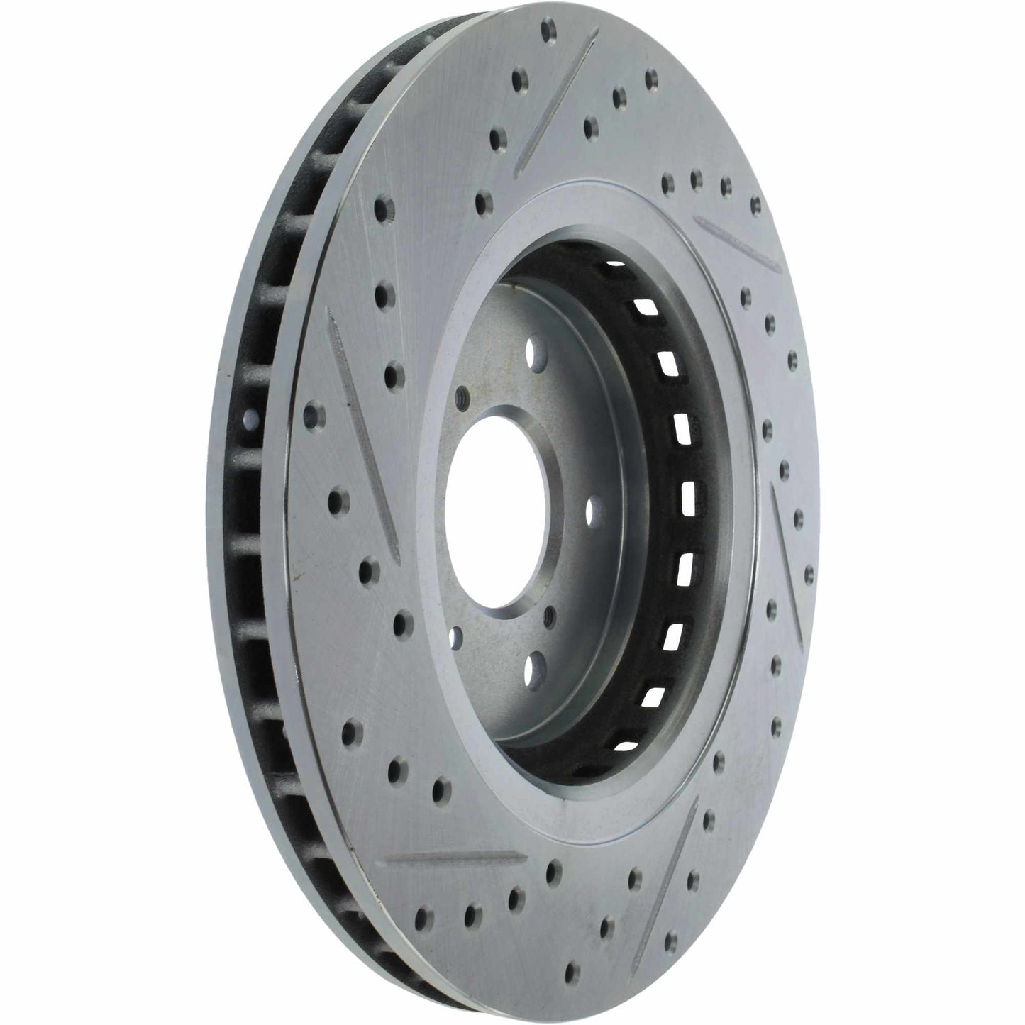 StopTech Select Sport Drilled And Slotted Brake Rotor; Front Left