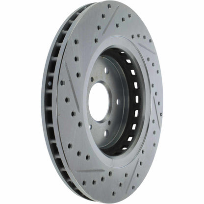 StopTech Select Sport Drilled And Slotted Brake Rotor; Front Left