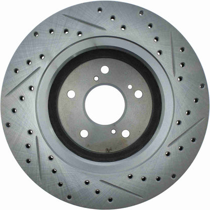 StopTech Select Sport Drilled And Slotted Brake Rotor; Front Right