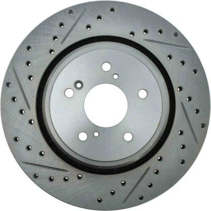 StopTech Select Sport Drilled And Slotted Brake Rotor; Front Right