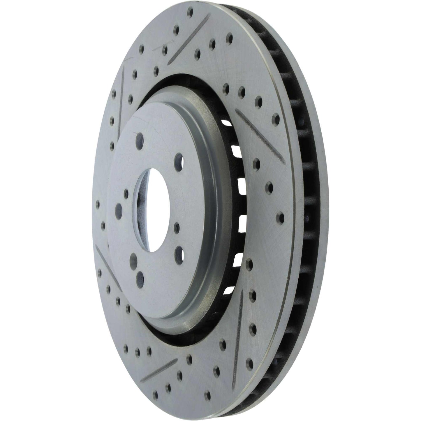 StopTech Select Sport Drilled And Slotted Brake Rotor; Front Right