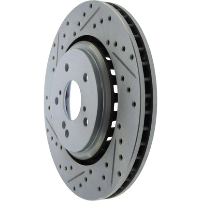 StopTech Select Sport Drilled And Slotted Brake Rotor; Front Right